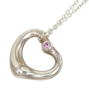 Tiffany & Co. Elsa Peretti Open Heart Chain Pendant Necklace Sterling Silver